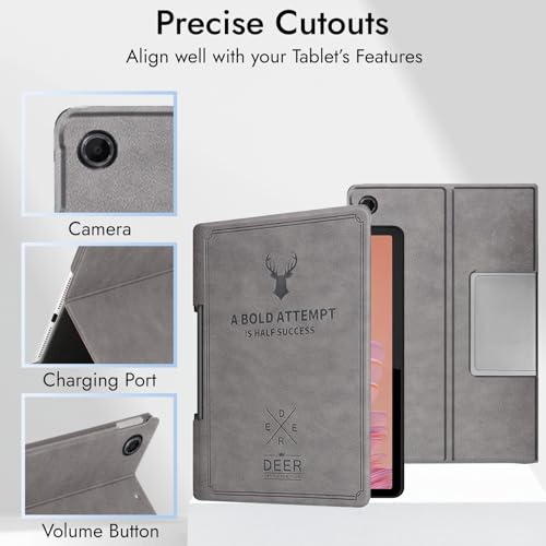 Robustrion Cover Case for Lenovo Tab Plus 11.5 inch Cover, Deer Pattern Cover Case for Lenovo Tab Plus 11.5 inch - Grey - Image 5