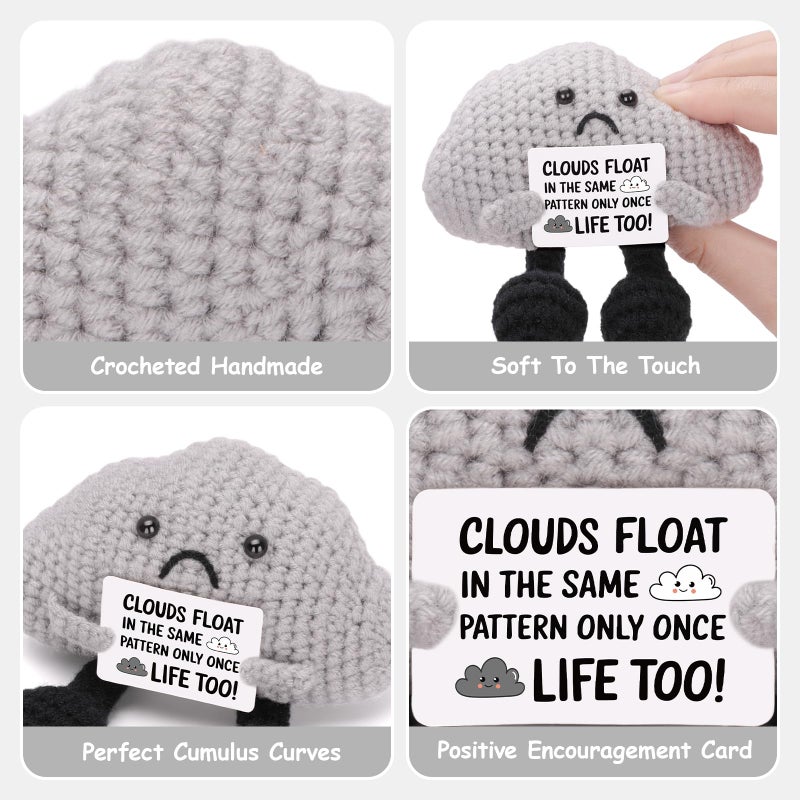 A AIFAMY A AIFMAY Storm Black Cloud Plush, Positive Emotional Cloud Doll, Perfect Encouraging Graduation & Birthday Gift for Adults Nature Lovers (Black) - Image 3