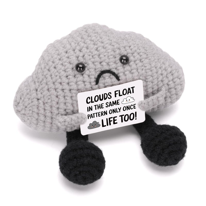 A AIFAMY A AIFMAY Storm Black Cloud Plush, Positive Emotional Cloud Doll, Perfect Encouraging Graduation & Birthday Gift for Adults Nature Lovers (Black) - Image 1