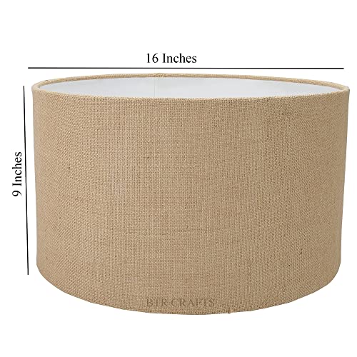 BTR CRAFTS Unique Color Lampshade, 16" Inches Natural Jute Drum Shade Suitable For Table & Floor Lamp, Bedroom Living & Dining Room, Café Resorts Hotels & Restaurants - Image 3