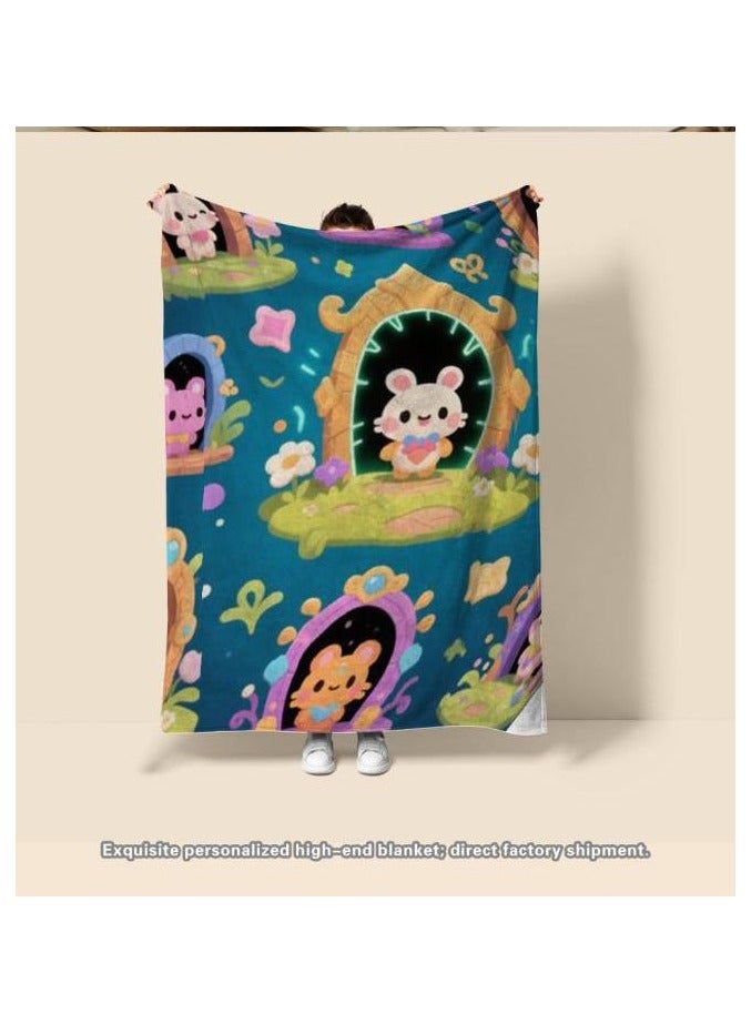 general Flannel thin blanket (warm and comfortable, suitable for sleep, gaming, dust removal and sandproof) 150cm*200cm - 1032 - Image 1