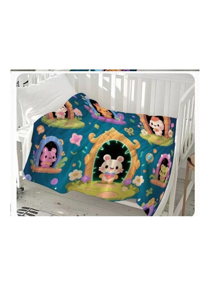 general Flannel thin blanket (warm and comfortable, suitable for sleep, gaming, dust removal and sandproof) 150cm*200cm - 1032 - Image 3