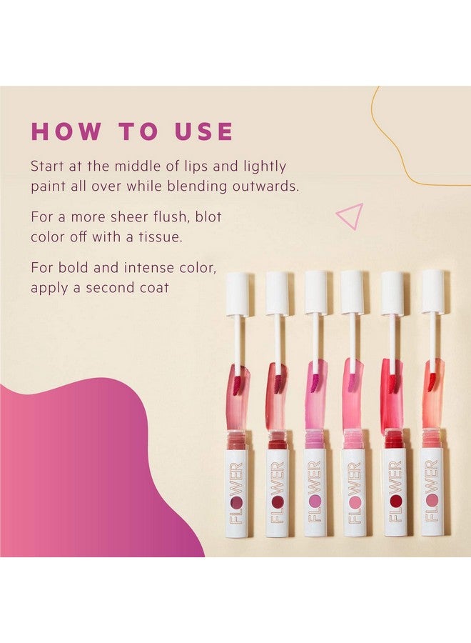 FLOWER BEAUTY By Drew Barrymore Bitten Lip Stain - Long-Lasting Color - Hydrating + Water-Based Formula - Gel-Like Texture - (Play) - Image 3