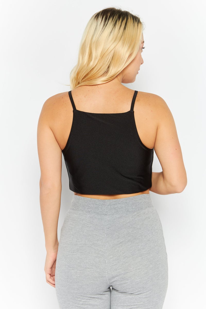 PUMA Women Sportswear Fit Sleeveless Training Crop Tank Top, Black - Image 4