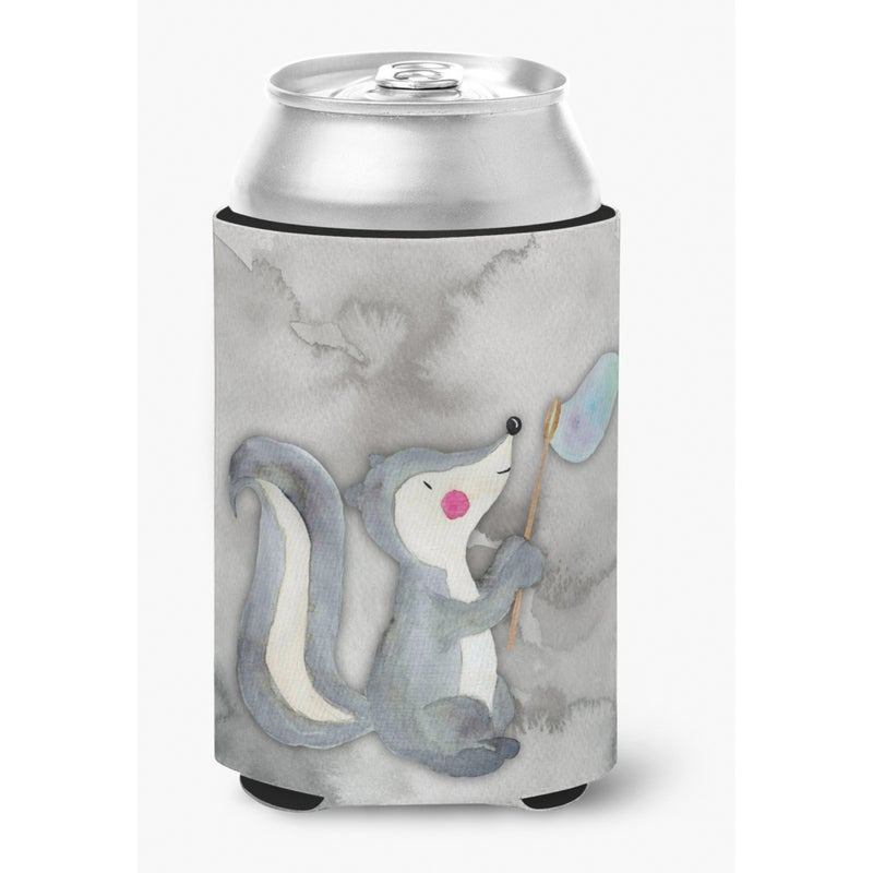 Caroline's Treasures ""Caroline's Treasures Skunk and Bubbles Watercolor Decorative Can Hugger  Multicolor"" 