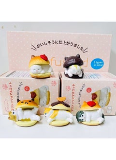 Generic Cat Fusandi Shark Cat Fried Shrimp Cat Dress-up Series Box Egg Blind Box Ornaments Doll Model Cat Doll-Color:4th Generation Shark Cat  - Image 4