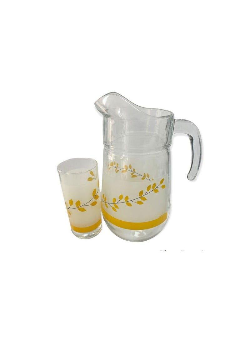 LTR W-Shop Glassware Set 7-Pieces Set Drinkware Guest Juice Glasses And Jugs 