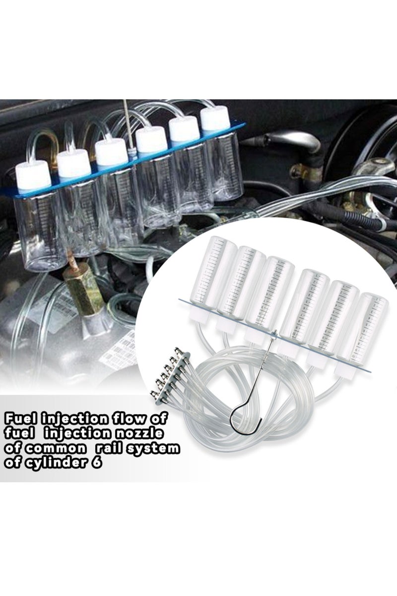 erorex Diesel engine injector flow meter test kit 6-cylinder common rail adapter leak diagnosis kit - Image 5