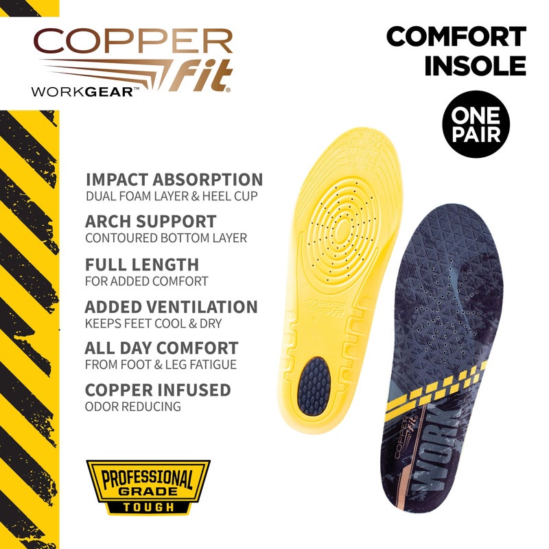 Copper Fit Unisex Work Gear Comfort Insoles - Image 2