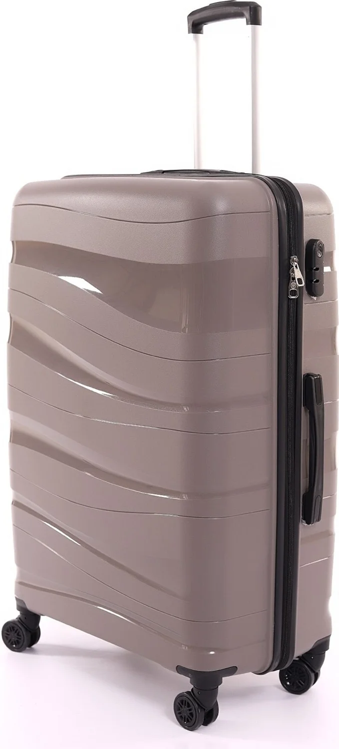 Esbuik Polypropylene Silicone Unbreakable Pp Suitcase Set of 3 (Cabin Medium Large Size)