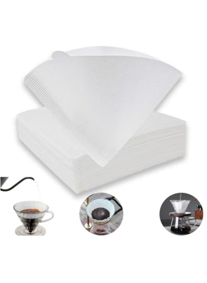 ELFSA Coffee Paper Filters V60 Size 02 White 100 Pieces for Daily Use Brewing Drip Coffee Brewers Home and Outdoor Use - Image 5