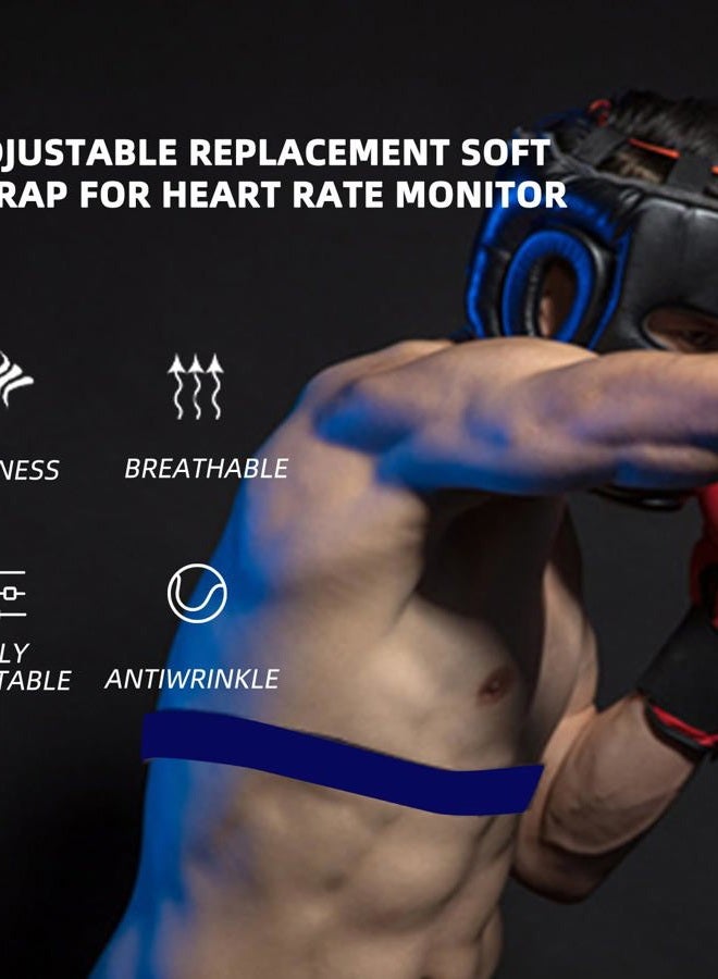 fitspur Heart Rate Monitor Chest Strap Replacement for Polar H10 Polar H9 Polar H7, Adjustable HRM Soft Replacement Chest Strap Compatible with Polar Heart Rate Sensor, blue, Adjustable (M to XXL) - Image 4