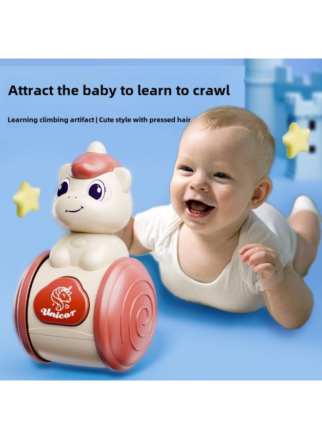 Unicorn Sliding Tumbler Early Teaching Crawling Children Comfort Balance Inertia Car Educational Training Toy-Color: Unicorn Sliding Tumbler English Color Box  - Image 3