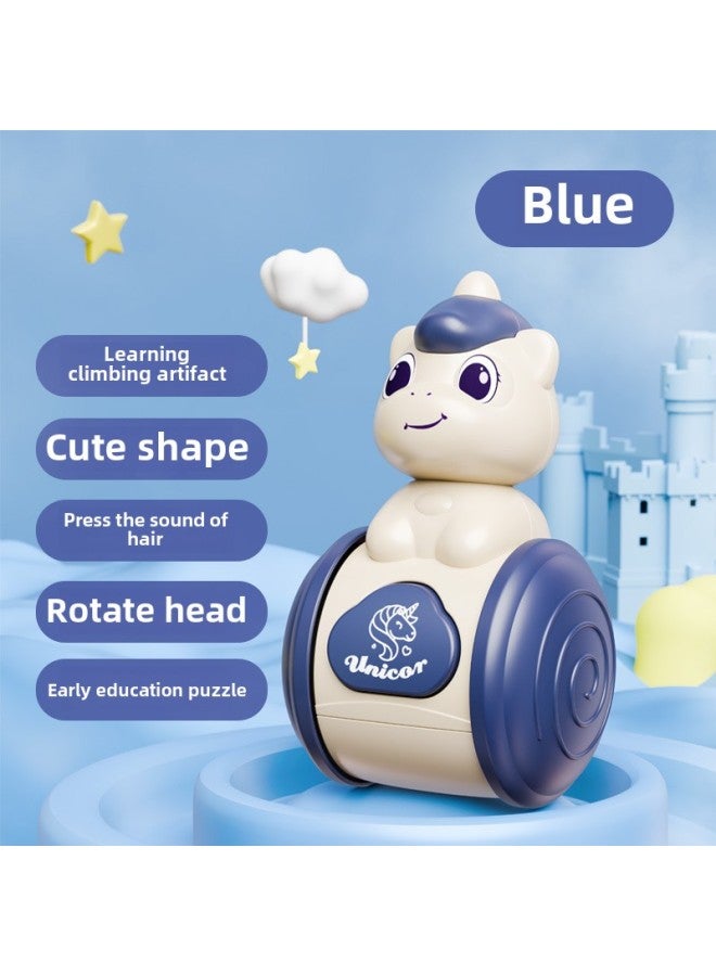 Unicorn Sliding Tumbler Early Teaching Crawling Children Comfort Balance Inertia Car Educational Training Toy-Color: Unicorn Sliding Tumbler English Color Box  - Image 1