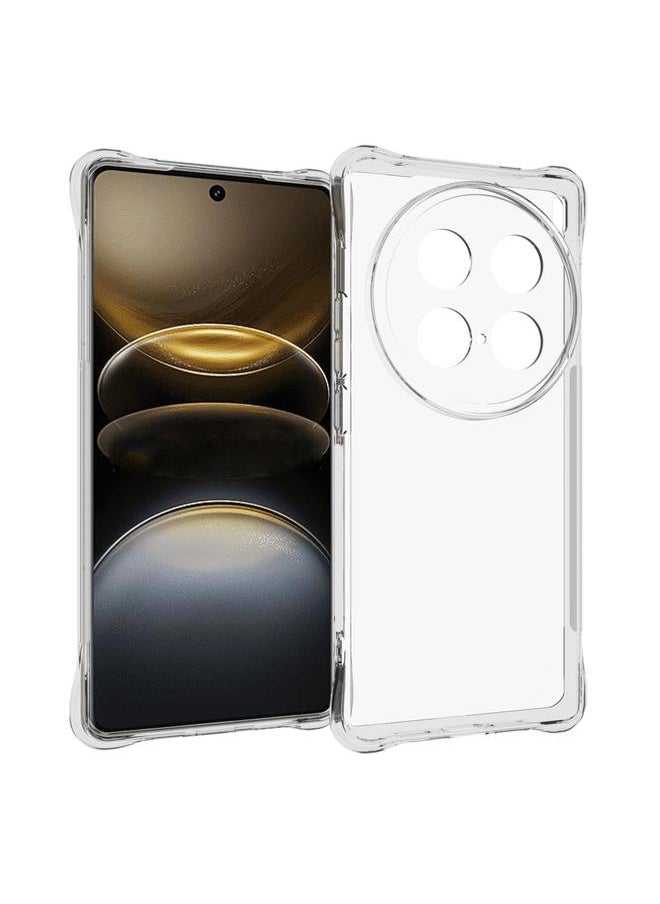 زبون - جراب هاتف TPU سميك مقاوم للصدمات وغير قابل للانزلاق لهاتف vivo X100 Ultra (شفاف) - Image 1