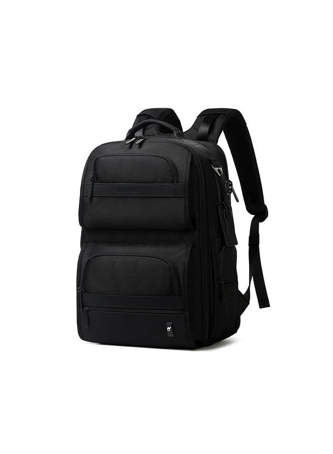 15.6-inch Waterproof Laptop Backpack Large Capacity Travel High Quality by Rahala, Black