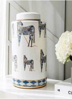 KNOT HOME Eloisa Arneson Decorative Porcelain Jar Knot Home Designer Accessory for Bedroom Living Dining Room Office Area Décor  - Image 1