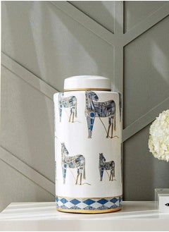 KNOT HOME Eloisa Arneson Decorative Porcelain Jar Knot Home Designer Accessory for Bedroom Living Dining Room Office Area Décor  - Image 3