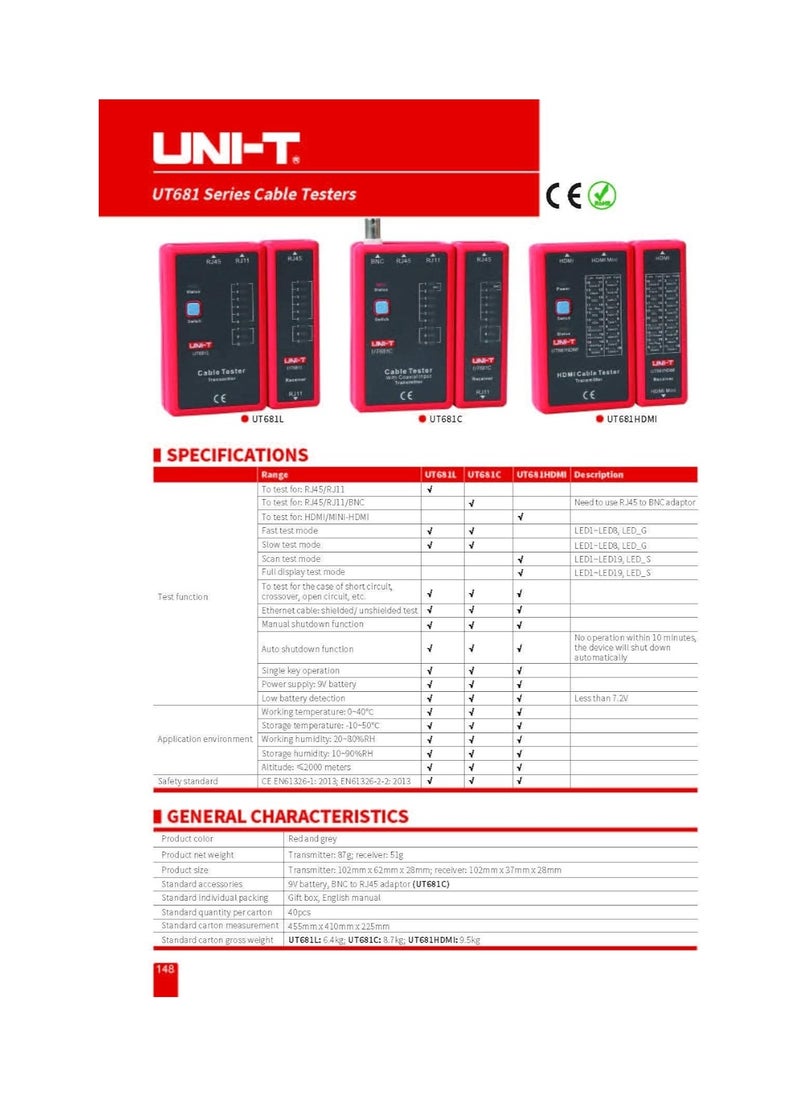 UniT UT681L Cable Connection Tester  - Image 5