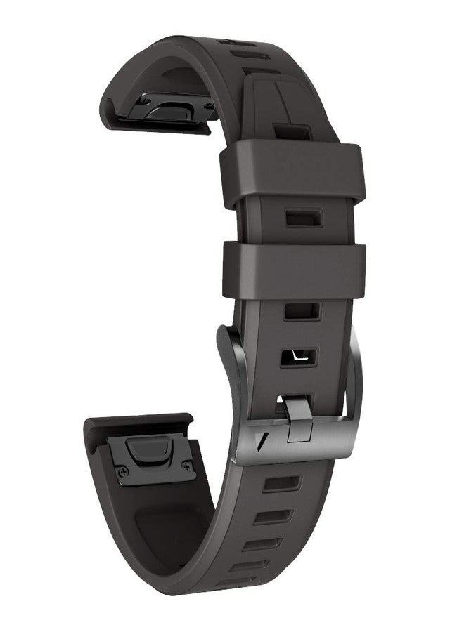 انكول سوار ساعة ANCOOL لساعات Garmin Fenix 5X/7X/6X، مقاس 26 مم، متوافق مع ساعات Fenix 6X Pro/5X Plus/7X Pro/8 مقاس 51 مم (أسود). - Image 1