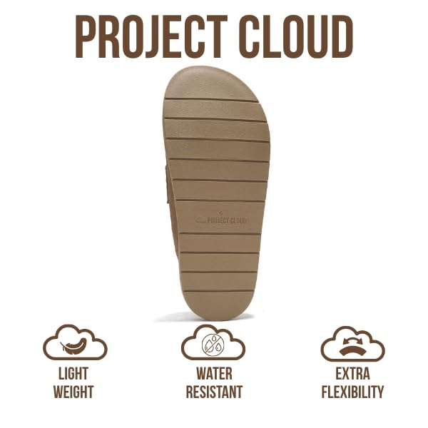 Project Cloud Genuine Leather Womens Clog - Memory Foam Arch Support Non-Slip Sole Mules & Clogs for Women Footwear - Platform Winter Shoes (Foamy, TAUPSUEDE, 6.5) - Image 4