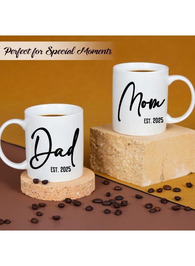 ZYOZIQUE ® New Parents Gifts for Couples - Mom and Dad to Be Mugs Est 2025 for Expecting Parents - Image 4