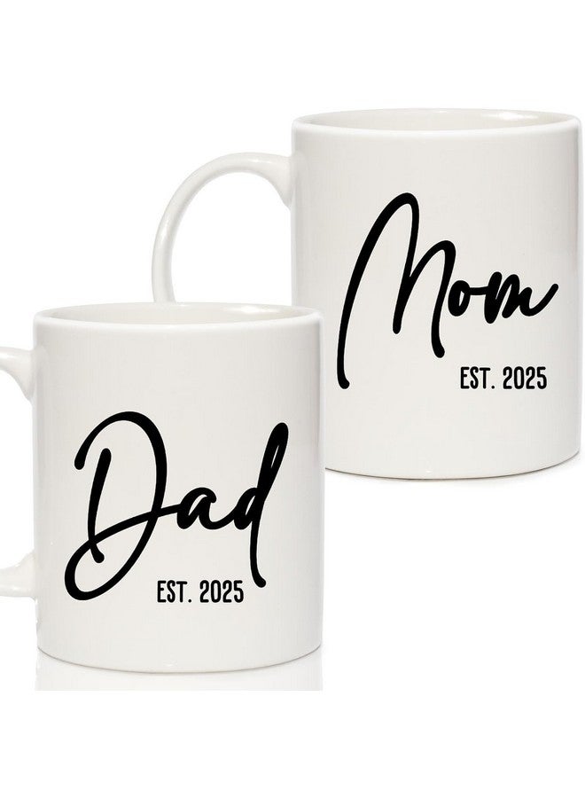 ZYOZIQUE ® New Parents Gifts for Couples - Mom and Dad to Be Mugs Est 2025 for Expecting Parents - Image 1
