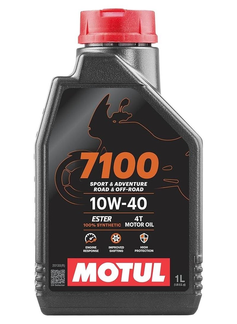 زيت محرك موتل تخليقي كامل 100% رباعي الاشواط 7100 10W40 للأسكوتر و الموتوسيكل - 1 لتر