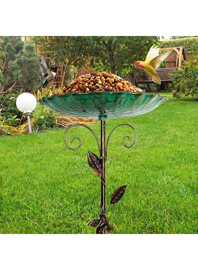 Soofam Bird Bath Bowl, Upgraded Garden Birdfeeder, Metal Standing Birdbath Bowl Decorations Frost-proof Height Adjustable for Backyard Deck Balcony Yard Outdoor - Image 5