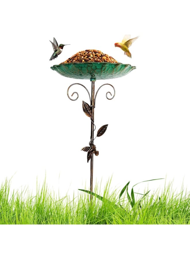 Soofam Bird Bath Bowl, Upgraded Garden Birdfeeder, Metal Standing Birdbath Bowl Decorations Frost-proof Height Adjustable for Backyard Deck Balcony Yard Outdoor - Image 3