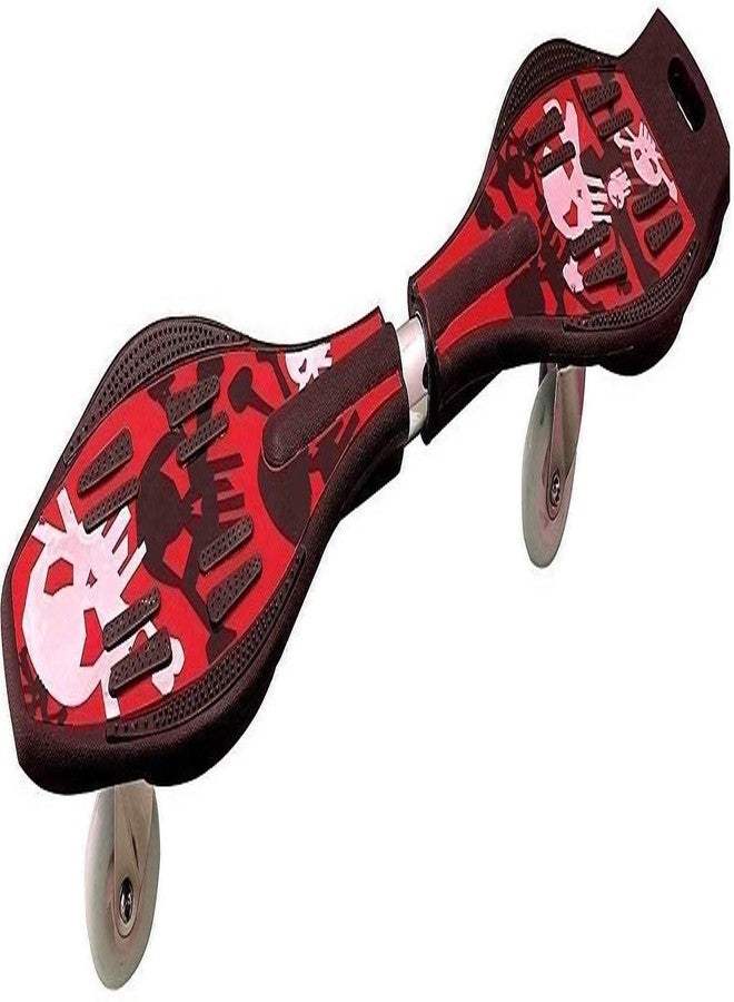 ROMILAS Kid's Waveboard Skating Board for Kids and Girls Beginners, Experts with Lights in Wheels, Weight Capacity up to 100 KG, Red - Image 4