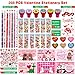 Phaorui 268pcs Valentines Day Gifts for Kids Classroom Valentines Goodie Bags Stuffers Valentine Card Gift for Kid Valentine Classroom Party Favors Prizes for Kids Girls - Image 4