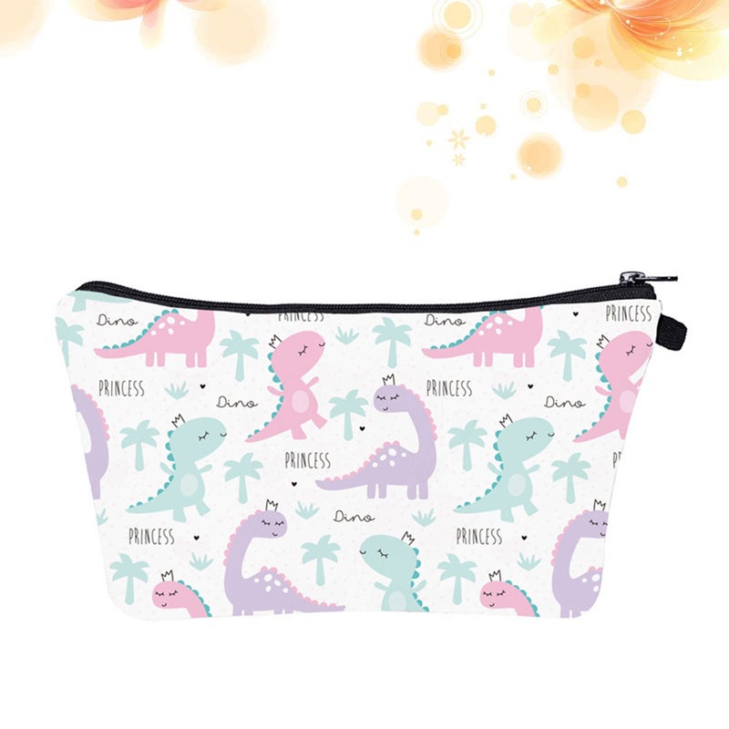 1pc Printing Makeup Bag Cartoon Dinosaur Handbag Sundries Storage Pouch Multi-function Toiletries Holder - Image 5