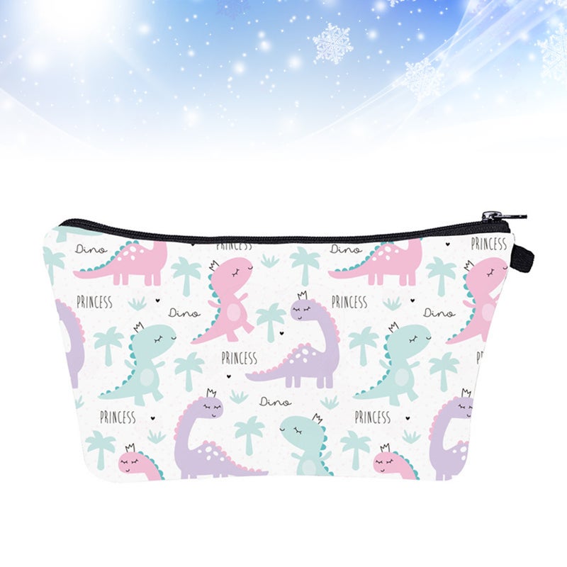 1pc Printing Makeup Bag Cartoon Dinosaur Handbag Sundries Storage Pouch Multi-function Toiletries Holder - Image 3