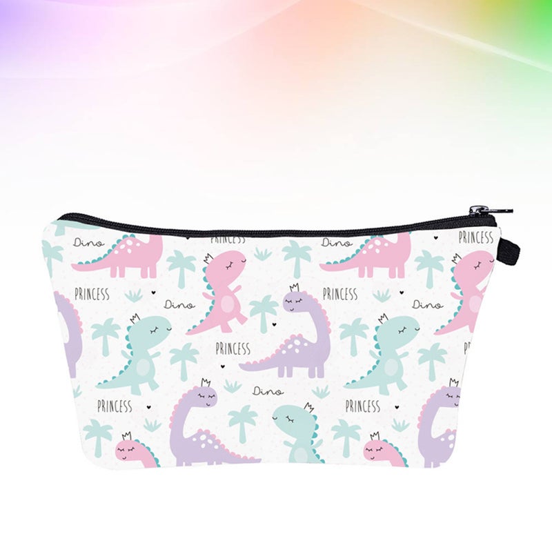 1pc Printing Makeup Bag Cartoon Dinosaur Handbag Sundries Storage Pouch Multi-function Toiletries Holder - Image 1