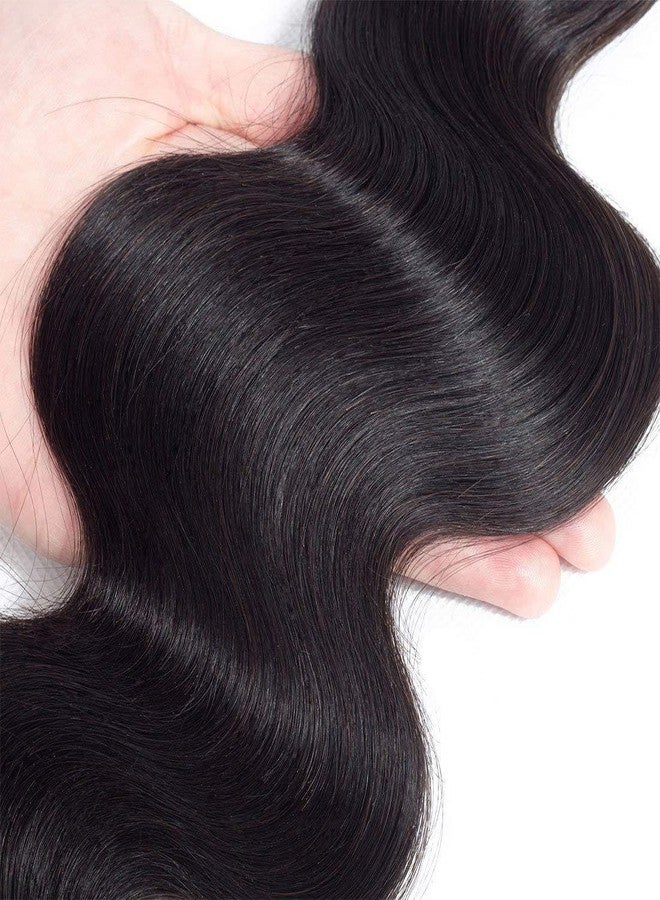 Pykisfp 12A Human Hair Bundles 18 20 22 Inch Body Wave Bundles Human Hair, hair extensions real human hair Natural Black Wavy Human Hair Extensions 1B Bundles for Women(body 18 20 22) - Image 5