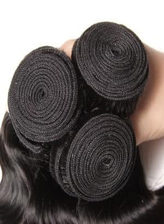 Pykisfp 12A Human Hair Bundles 18 20 22 Inch Body Wave Bundles Human Hair, hair extensions real human hair Natural Black Wavy Human Hair Extensions 1B Bundles for Women(body 18 20 22) - Image 4