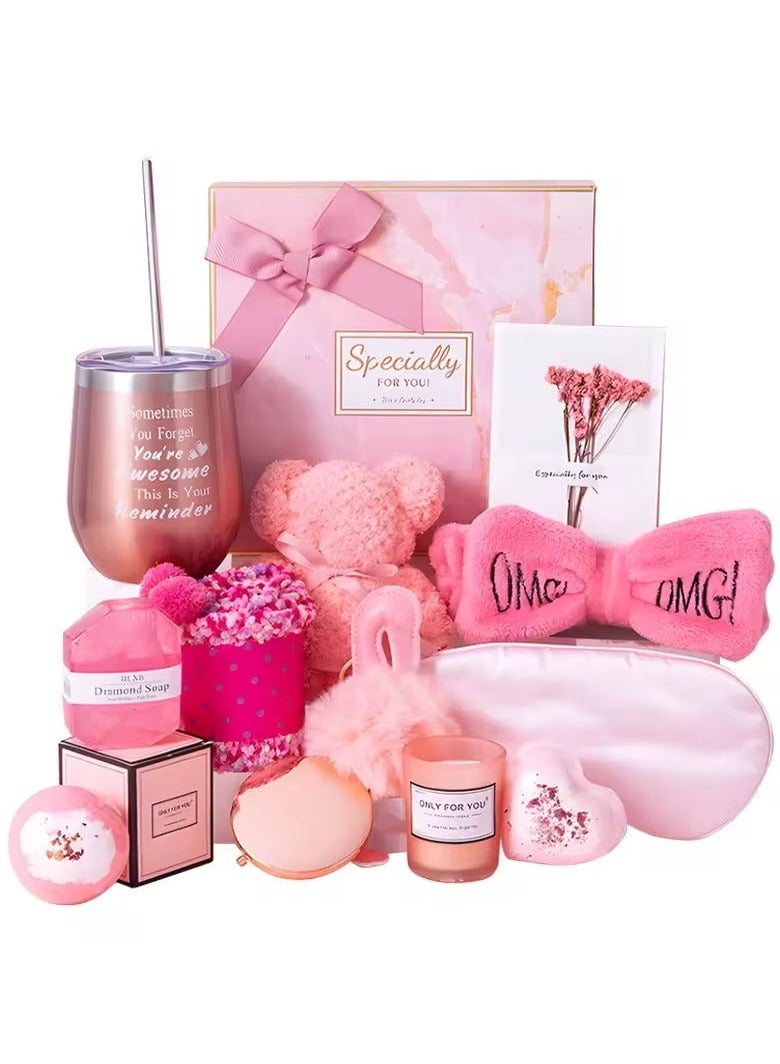 ARNOTEC Gift Basket for Women - Birthday Gift Box, Get Well Soon Gift Set Contains 13 Inspirational Gifts, Relaxing Spa Treatment Package for Women, Bestie Friendship, Female Friend Gift  - Image 3