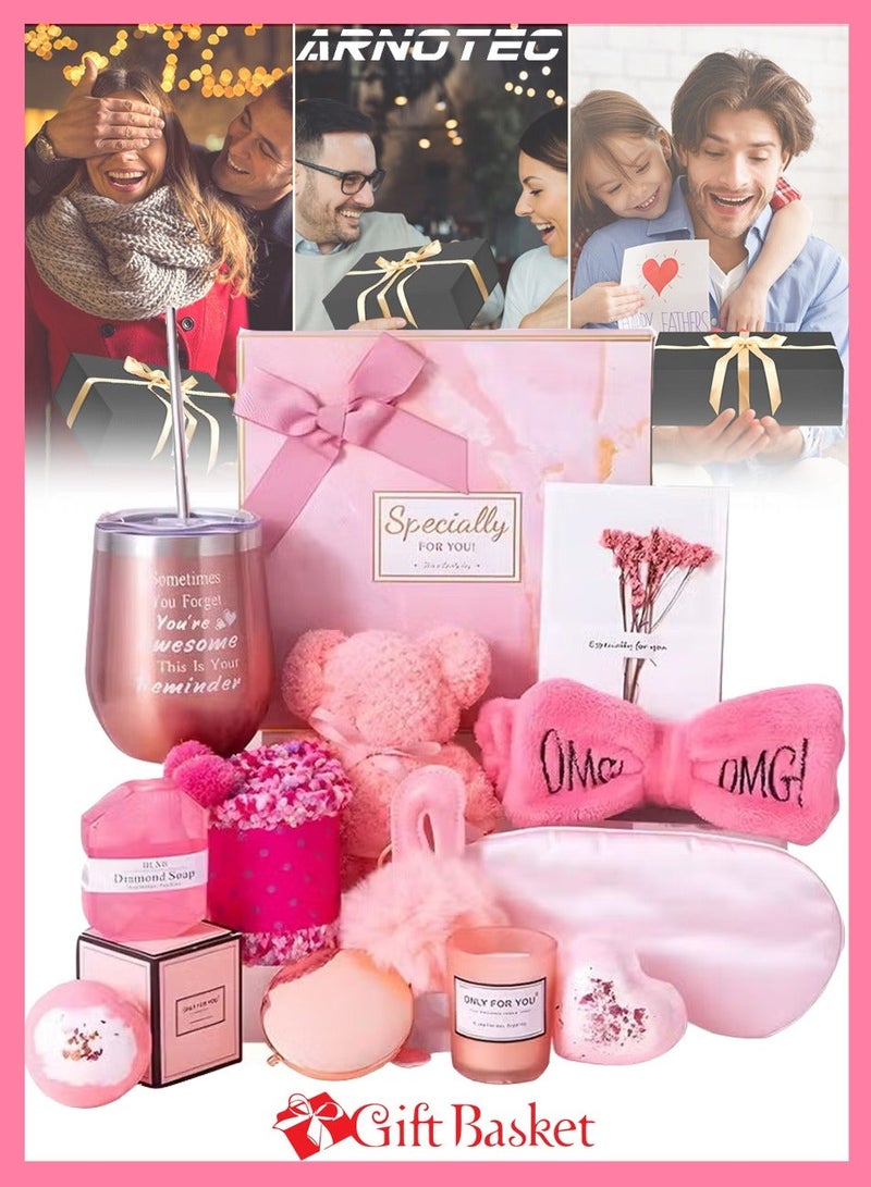 ARNOTEC Gift Basket for Women –  Mother's Day, Birthday & Holiday Gift Box, Get Well Soon Inspirational Gift Set with 13 Relaxing Spa Essentials, Perfect for Christmas, Valentine’s Day, Mother’s Day, Thanksgiving & Anniversary, Gifts for Besties & Female Friends - Image 2
