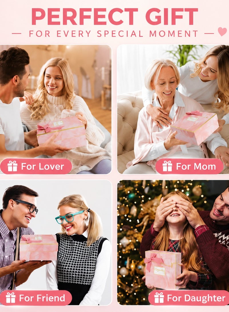 ARNOTEC Women's Self-Care Gift Box – Mother's Day, Birthday & Holiday Gift Set | 13 Relaxing Spa Essentials including Rose Gold Tumbler, Bear Towel, Eye Mask, Scented Candle, Bath Bombs, Handmade Soap & Accessories - Image 4