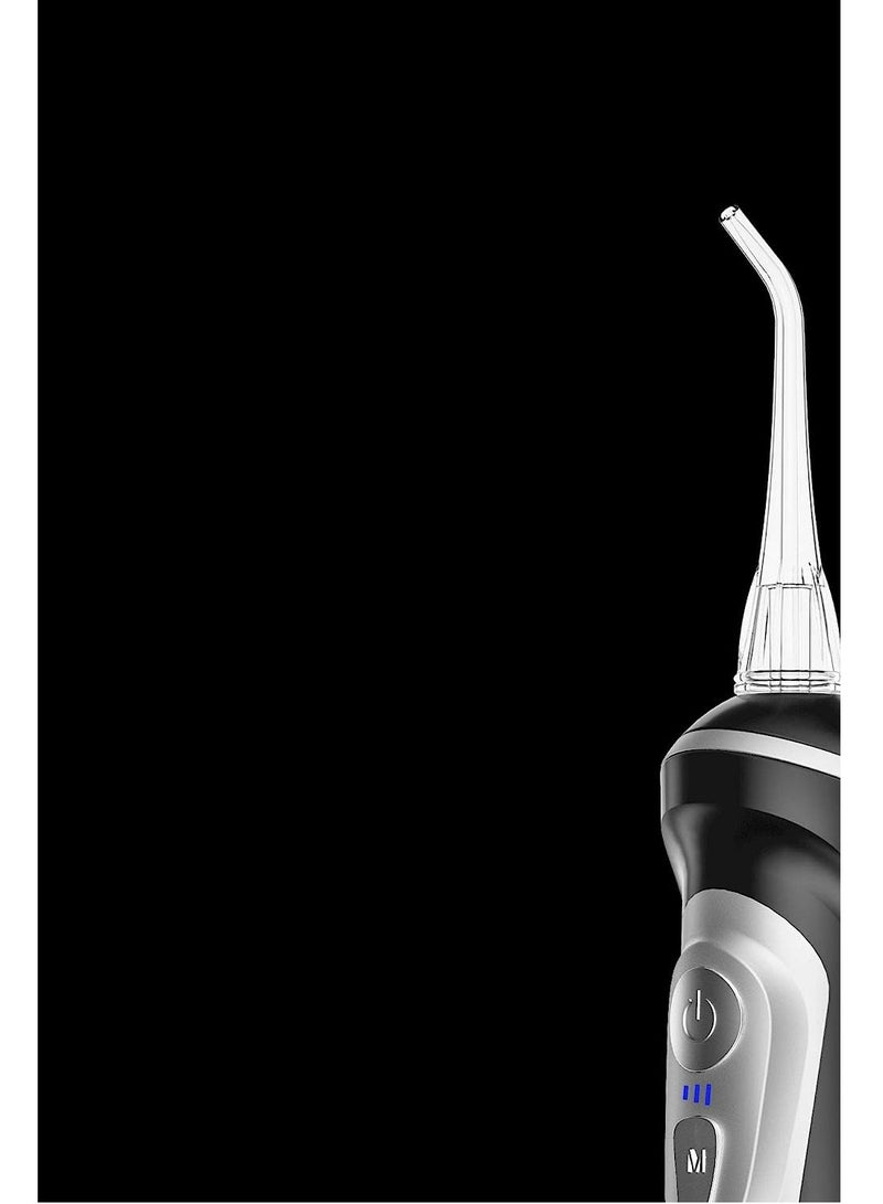 Arabest جهاز تنظيف الأسنان بالماء اللاسلكي، جهاز تنظيف الأسنان المحمول بخمسة أوضاع، 6 رؤوس بديلة، مقاوم للماء بدرجة IPX7، خيط تنظيف الأسنان بالماء قابل لإعادة الشحن للاستخدام في المنزل والسفر - Image 5