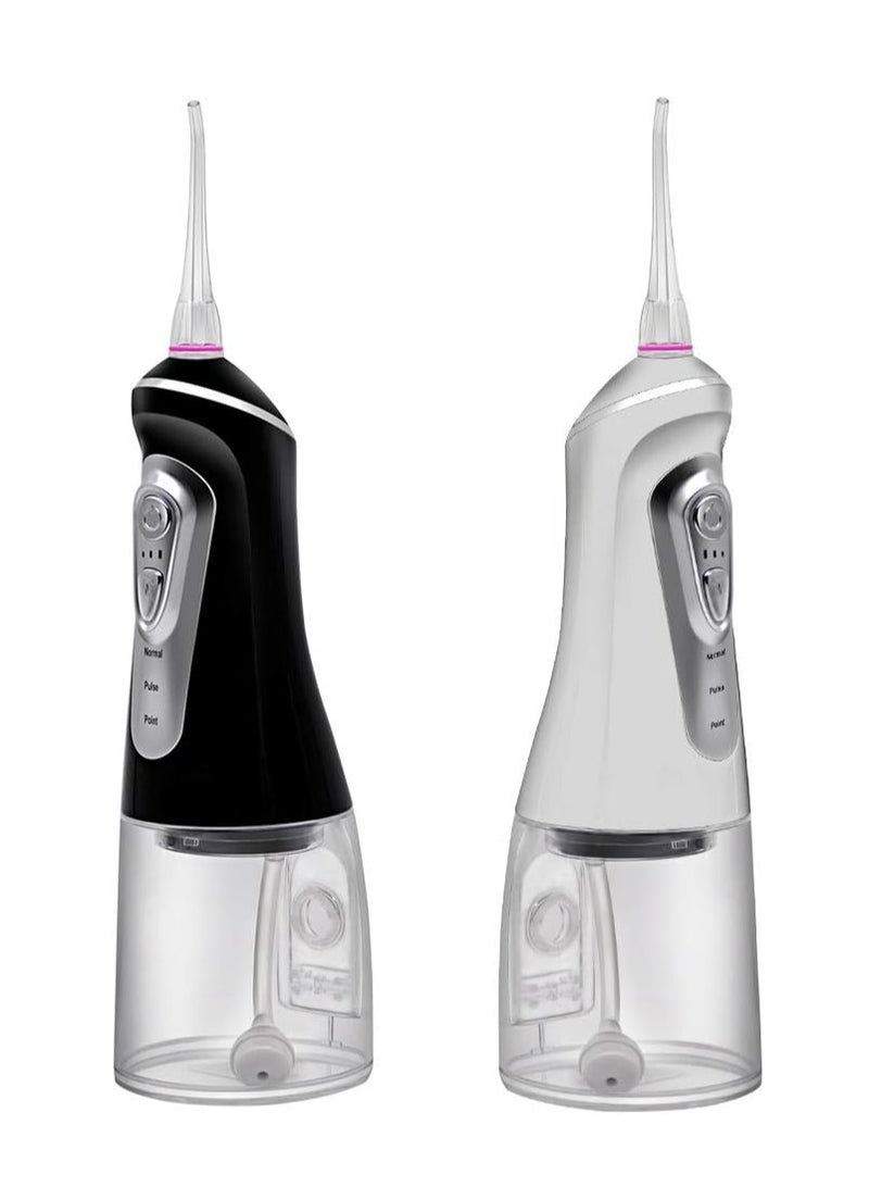 Arabest جهاز تنظيف الأسنان بالماء اللاسلكي، جهاز تنظيف الأسنان المحمول بخمسة أوضاع، 6 رؤوس بديلة، مقاوم للماء بدرجة IPX7، خيط تنظيف الأسنان بالماء قابل لإعادة الشحن للاستخدام في المنزل والسفر - Image 3