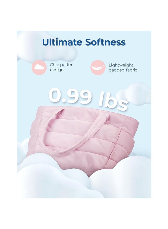 آر جيه حقيبة حمل نسائية كبيرة السعة عصرية، حقيبة يد متعددة الأقسام، حقيبة كتف للرياضة واللياقة البدنية وحقيبة سفر - Image 3