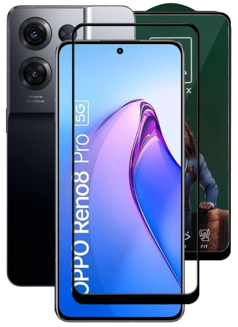 ACLIX Antistatic ESD Dustproof Premium Quality High Definition Tempered Glass Screen Protector Designed For Oppo Reno8 Pro - Image 1