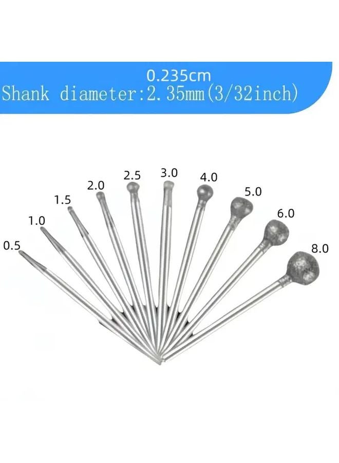 10Pcs 0 5 8mm Diamond Grinding Needle Cutter Engraving Polishing Tool - Image 2