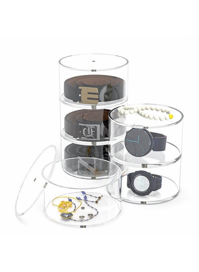 NIUBEE NIUBEE Belt Organizer, Acrylic 8 Layers Belt Case Storage Holder and Display for Accessories like Jewelry,Watch,Bracelets  - Image 3