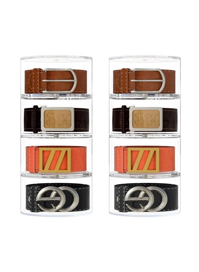 NIUBEE NIUBEE Belt Organizer, Acrylic 8 Layers Belt Case Storage Holder and Display for Accessories like Jewelry,Watch,Bracelets  - Image 1