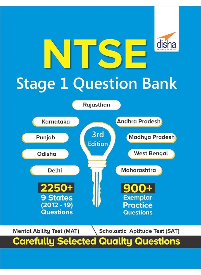 NTSE Stage 1 Question Bank - 9 States Past (2012-19) + Practice Question Bank 3rd Edition 