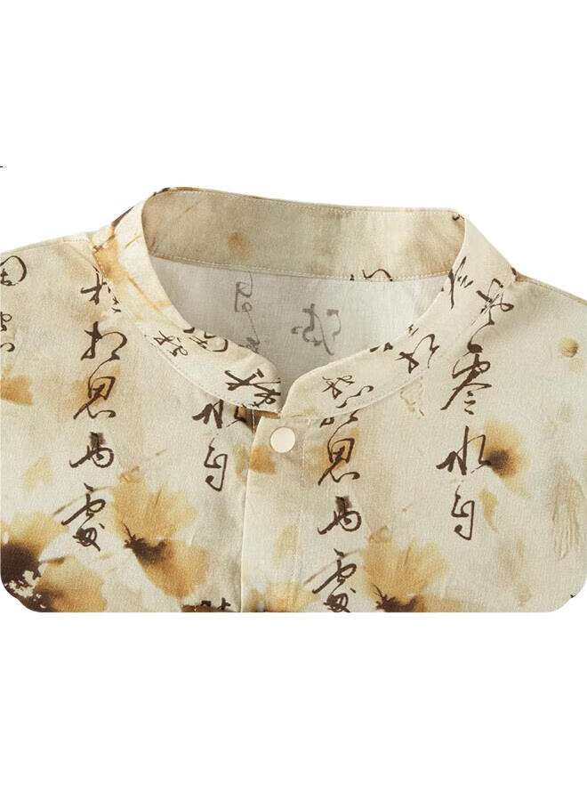Snoopy Boys' Hanfu Children'S Outfit, Short-Sleeve Shorts, Chinese-Style Two-Piece Set, New Chinese-Style Improved Tang Suit, Lightweight Summer Version - Image 3