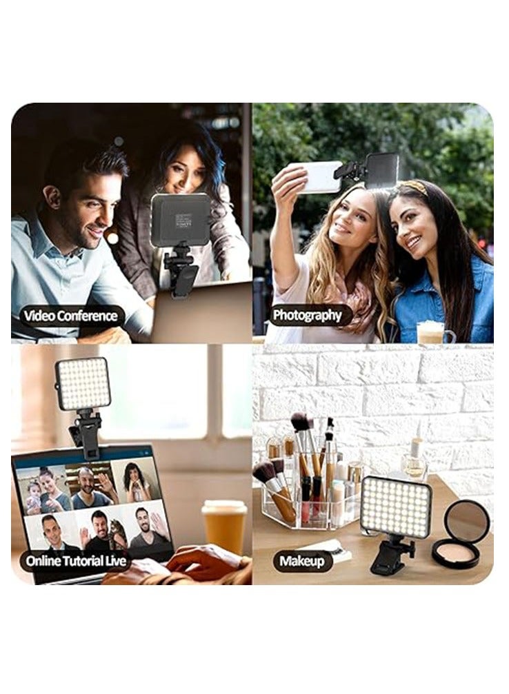 Arabest Rechargeable Selfie Light, Clip Fill Light for Phone Laptop Tablet Portable Light for Video Conference Live Streaming Zoom Call Makeup Picture (Black) - Image 4